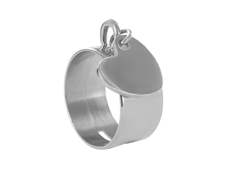 Bague Avec Les 26 Lettres Du Petit Cœur Pour Femme, En Acier