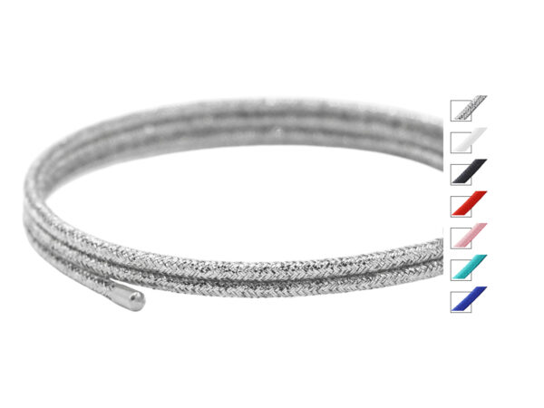 Bracelet magnétique coloré en acier inoxydable argenté