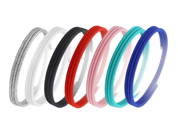 Bracelet magnétique coloré en acier inoxydable argenté