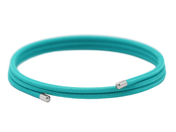 Bracelet magnétique coloré en acier inoxydable argenté