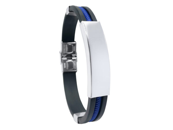 Bracelet homme silicone et acier à personnaliser