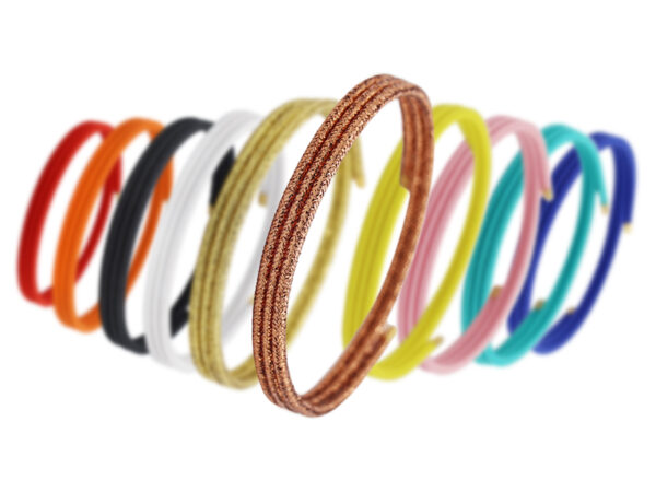 Bracelet magnétique coloré en acier inoxydable doré