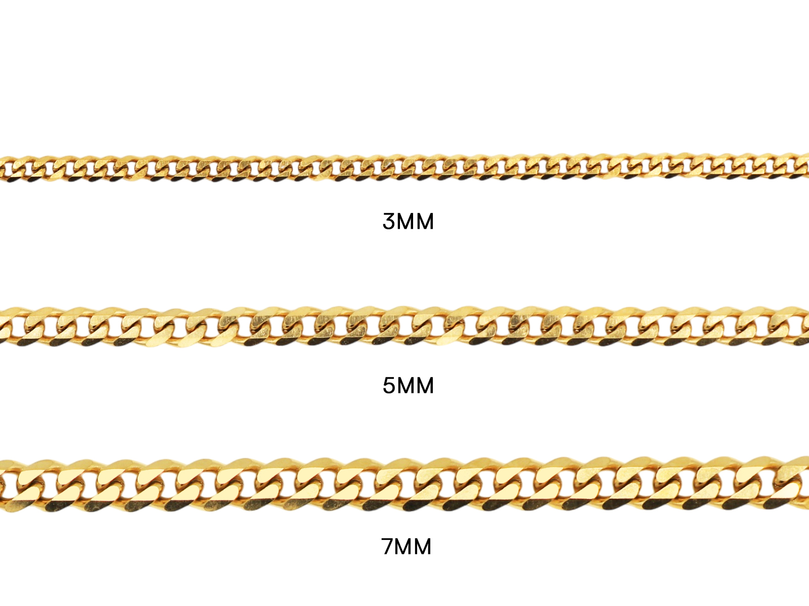 Bracelet maille gourmette en acier doré