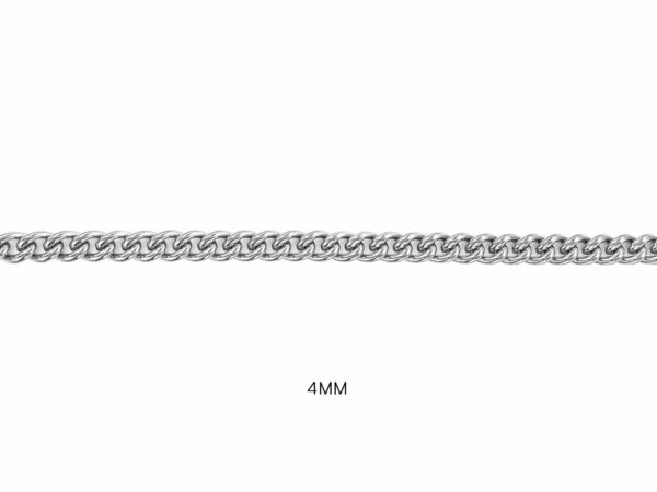 Bracelet maille gourmette en acier 4 mm