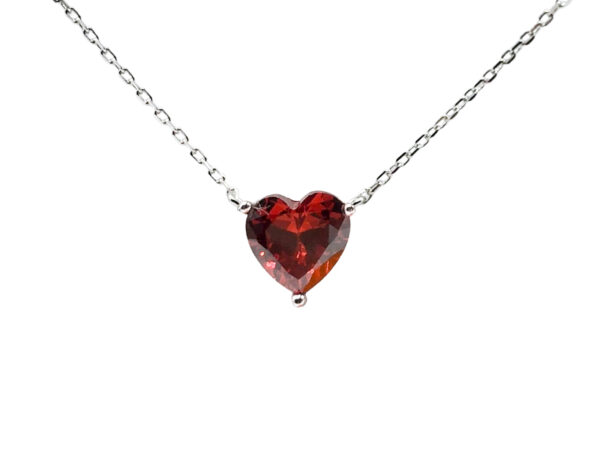 Duo amour collier et bague ajustable argent 925/1000 rhodié