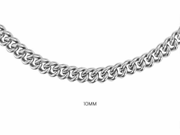 Chaine maille gourmette acier | Taille maille : 10MM