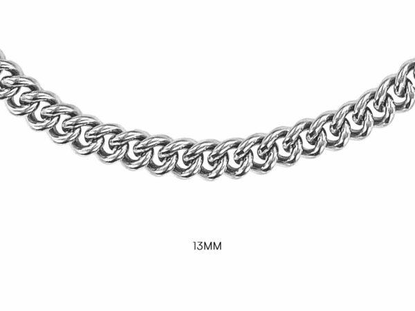 Chaine maille gourmette acier | Taille maille : 13MM