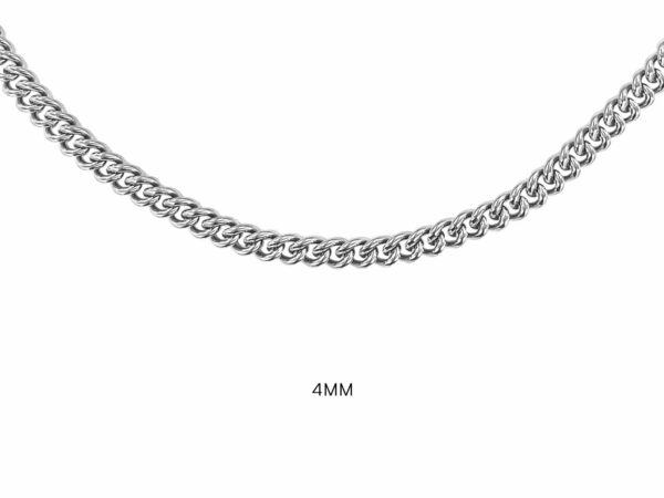 Chaine maille gourmette acier | Taille maille : 4MM