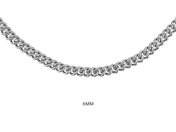 Chaine maille gourmette acier | Taille maille : 6MM