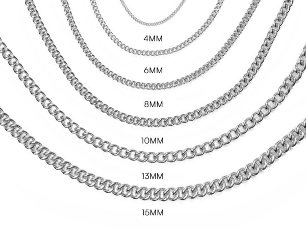 Chaine maille gourmette acier | Taille maille : 15MM